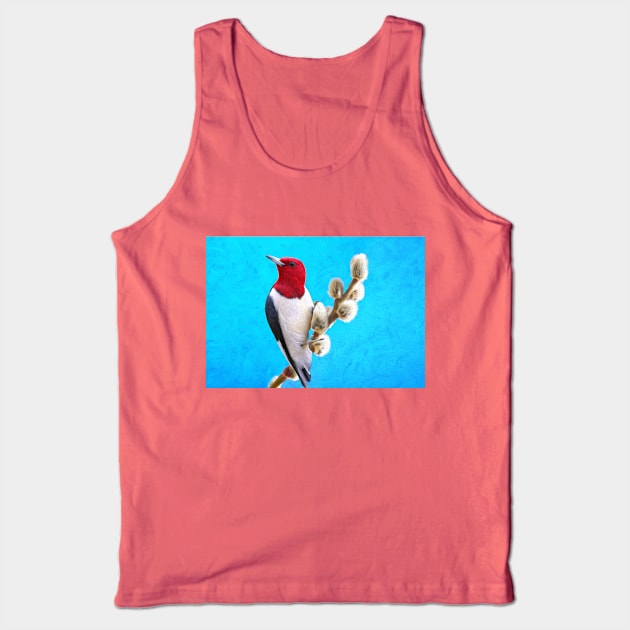 Red Headed Woodpecker Tank Top by lauradyoung